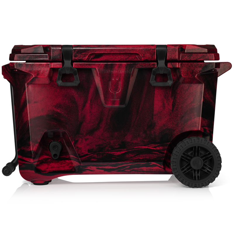 BrüTank 55-Quart Rolling Cooler | Red & Black Swirl C7